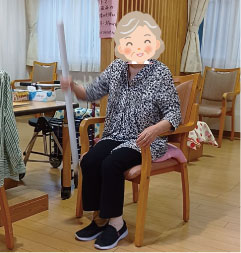 座ったままできる棒体操