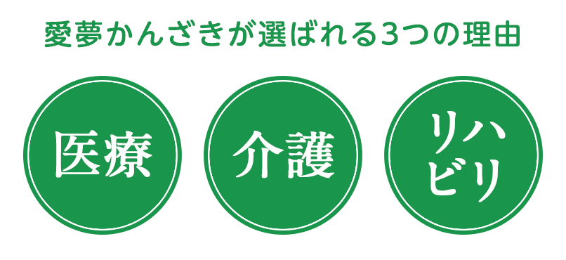 愛夢かんざきが選ばれる3つの理由